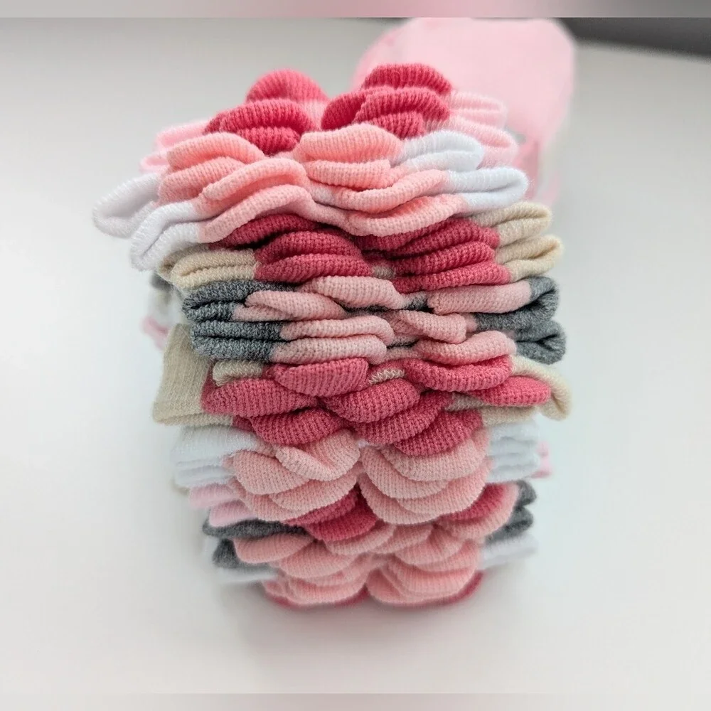 NWT Juicy Couture 10 Pair of 2 Tone Women's (Size 4-10) Quarter Socks w/Hearts